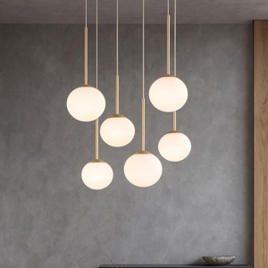 Ondaluce so jewel lampadario sei sfere oro