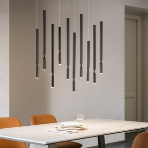 Visualizza i dettagli per So tubic 10 ondaluce lampadario multiple nero moderno So tubic 10 ondaluce lampadario multiple nero moderno