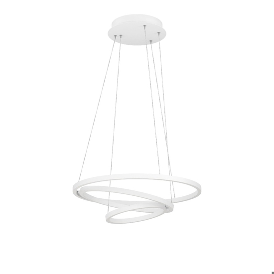 Lobinero z eglo lampadario moderno bianco controllo remoto led 2700k a 6500k