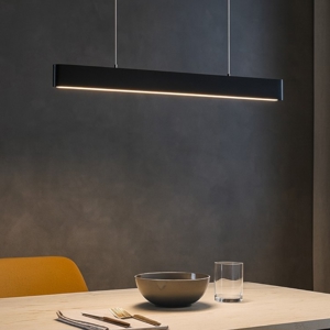 Lampadario moderno led 3000k nero linea light satori