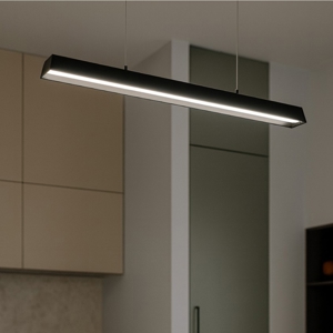 Visualizza i dettagli per Lira linea light lampadario moderno nero per tavolo led Lira linea light lampadario moderno nero per tavolo led