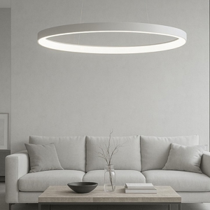 Lampadario titanio ovale led 40w 3000k 4000k vivida lifering-o
