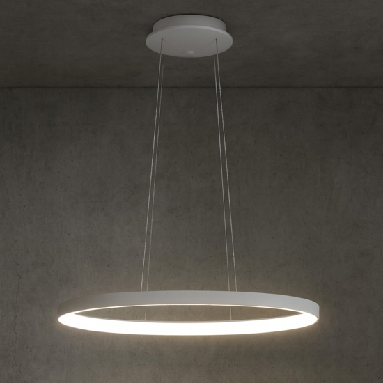 Lampadario titanio ovale led 40w 3000k 4000k vivida lifering-o