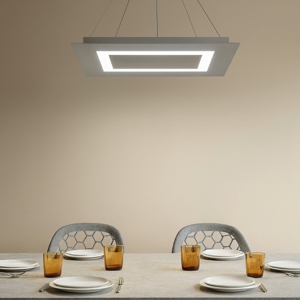 Toplight carpet lampadario pertavolo da pranzo moderno 60w grigio