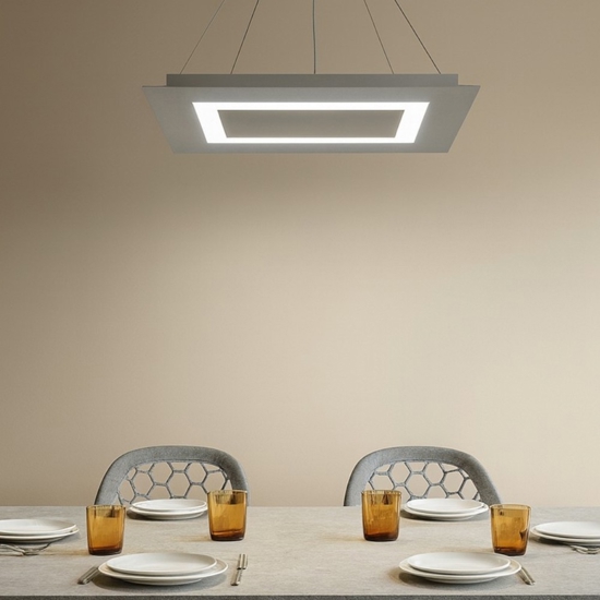 Toplight carpet lampadario pertavolo da pranzo moderno 60w grigio