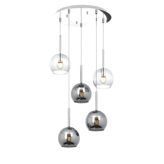 Lampadario moderno per soggiorno vetri pendenti a grappolo