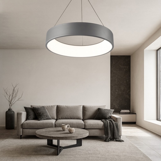 Affralux band diodi antracite lampadario cerchio led 45cm moderno
