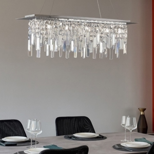Affralux frangia lampadario di cristallo per tavolo salotto