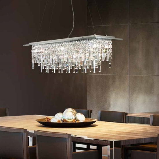 Affralux frangia lampadario di cristallo per tavolo salotto