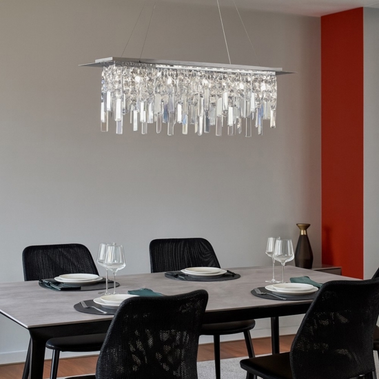 Affralux frangia lampadario di cristallo per tavolo salotto