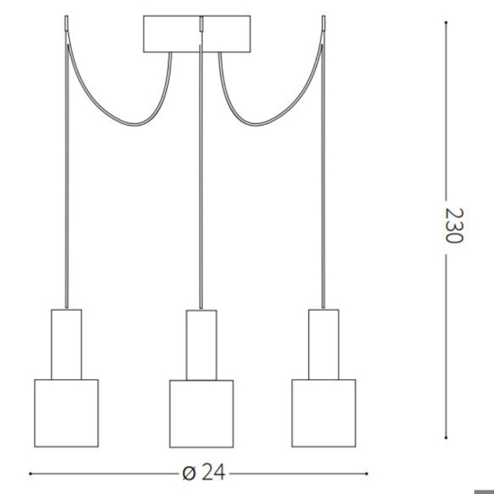 Holly sp3 ideal lux lampadario tre luci decentrate ottone per tavolo soggiorno