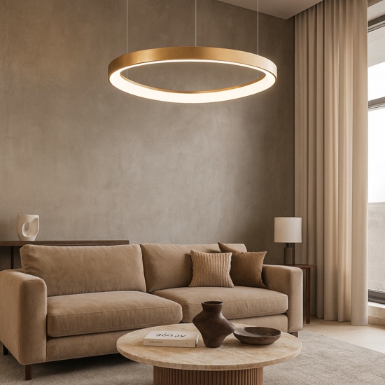 Gemini sp d042 ottone ideal lux lampadario design moderno led 38w 3000k