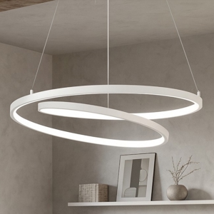 Oz sp d80 on-off bianco ideal lux lampadario per soggiorno moderno led 59w 3000k