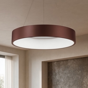Visualizza i dettagli per Lampadario cerchio 60cm moderno led 42w 3000k marrone Lampadario cerchio 60cm moderno led 42w 3000k marrone