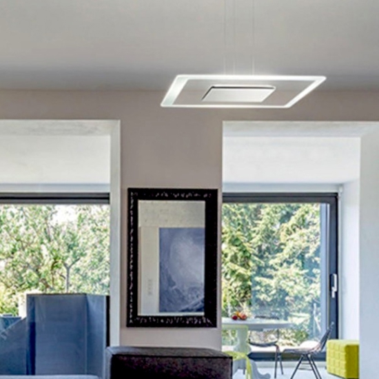 Aruba linea light lampadario led 19w 3000k cromo