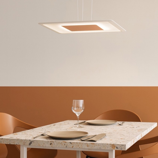 Linea light aruba lampadario moderno led 3000k rame