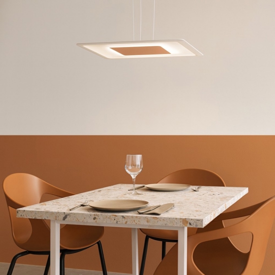 Linea light aruba lampadario moderno led 3000k rame