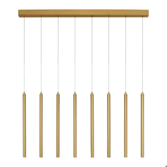 Lampadario oro per soggiorno moderno cilindri pendenti