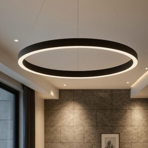 Lampadario moderno gea luce criseide s-g nero  led 80w 3000k