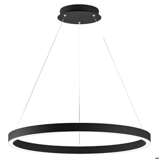 Lampadario moderno gea luce criseide s-g nero  led 80w 3000k