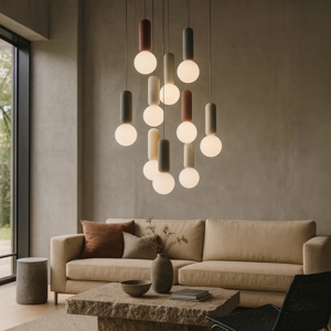 Visualizza i dettagli per Ondaluce rock lampadario moderno a cascata cemento colorato 10 luci per soggiorno Ondaluce rock lampadario moderno a cascata cemento colorato 10 luci per soggiorno