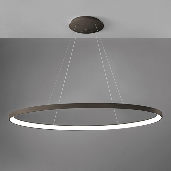 Lampadario vivida lifering-o bronzo ovale led 80w 3000k 4000k