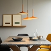 Lampadario per soggiorno poe p3 terracotta linea light led 19w 3000k