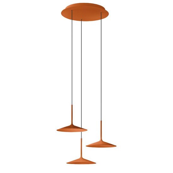 Lampadario per soggiorno poe p3 terracotta linea light led 19w 3000k