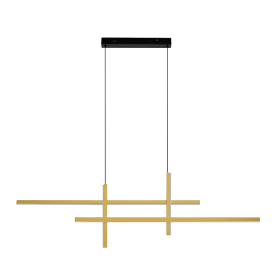 Lampadario moderno design oro per sala da pranzo