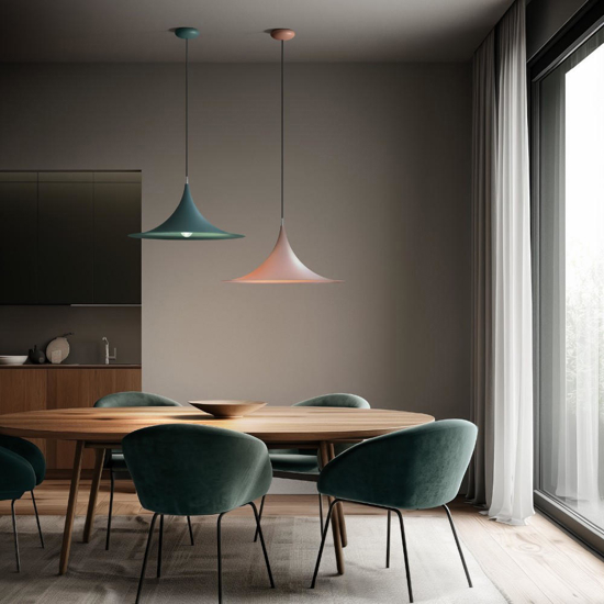 Linea light morgana lampada a sospensione moderna verde e27