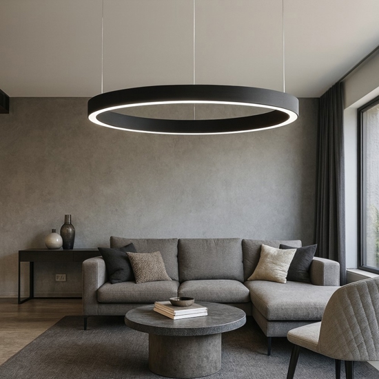 Gea luce criseide lampadario moderno led 80w 3000k per salotto