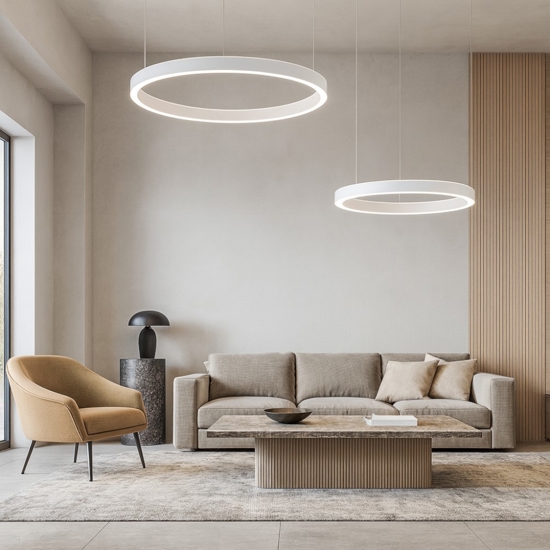 Gea luce criseide lampadario moderno led 75w 3000k due luci