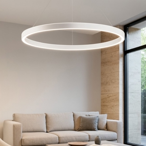 Visualizza i dettagli per Gea luce criseide lampadario moderno led 100w 3000k circolare bianco Gea luce criseide lampadario moderno led 100w 3000k circolare bianco