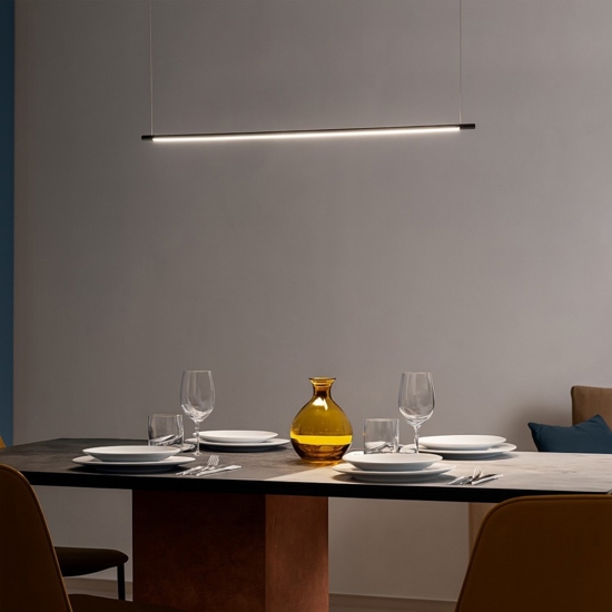 Ondaluce so genius 120 nero lampadario moderno led per ufficio