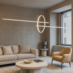 Lampadario moderno vivida in&out bianco led 52w 3000k 4000k