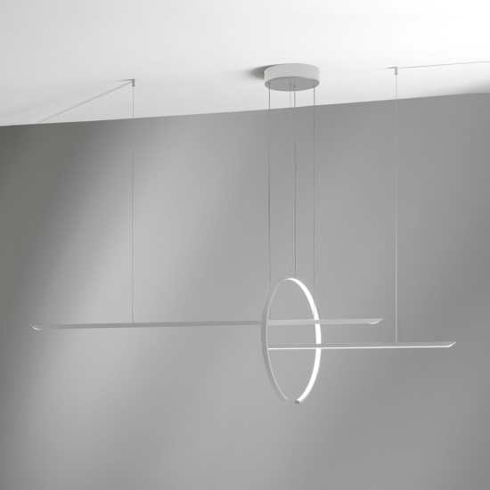 Lampadario moderno vivida in&out bianco led 52w 3000k 4000k