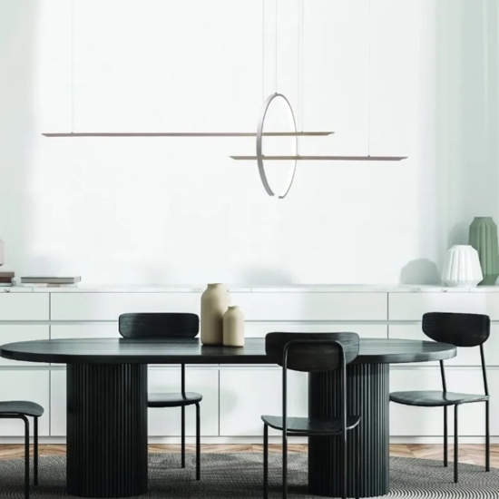 Lampadario moderno vivida in&out bianco led 52w 3000k 4000k