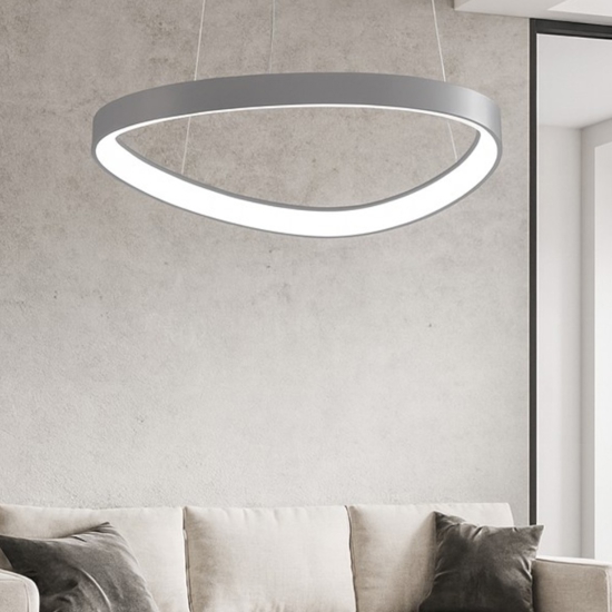 Lampadario bianco vivida lifering led 48w 3000k 4000k per soggiorno moderno dimmerabile
