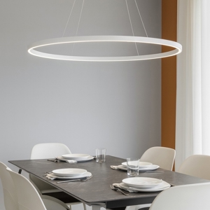 Vivida lifering-o lampadario moderno led bianco 80w 3000k 4000k ovale