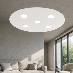 Lampadario moderno bianco rotondo toplight cloud
