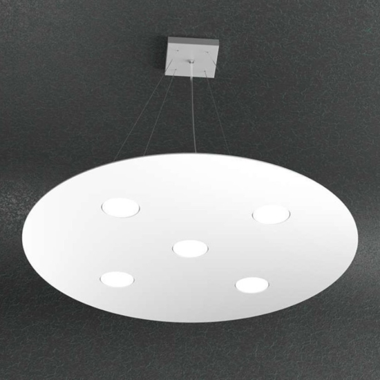 Lampadario moderno bianco rotondo toplight cloud