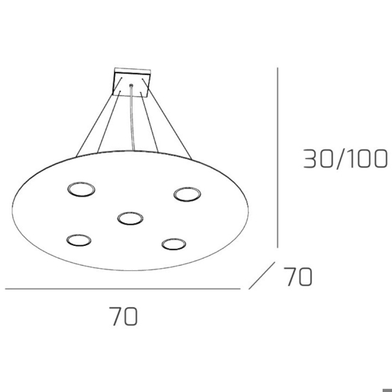 Lampadario moderno bianco rotondo toplight cloud