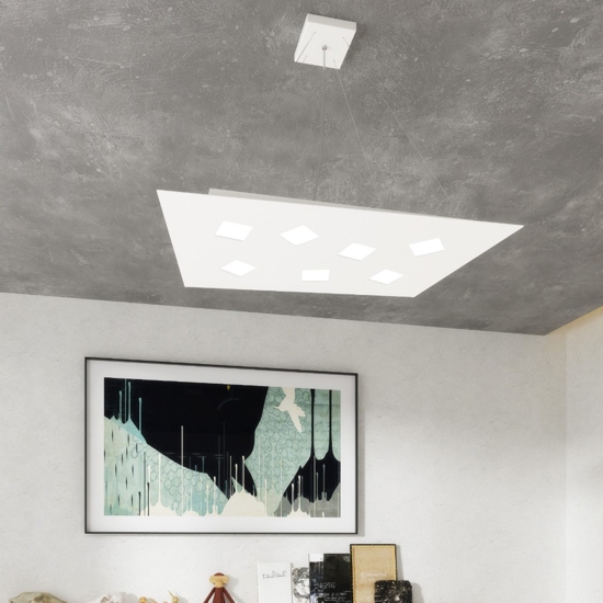 Toplight note lampadario bianco moderno particolare per ufficio