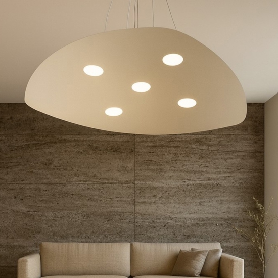 Lampadario moderno toplight shape sabbia design tondo