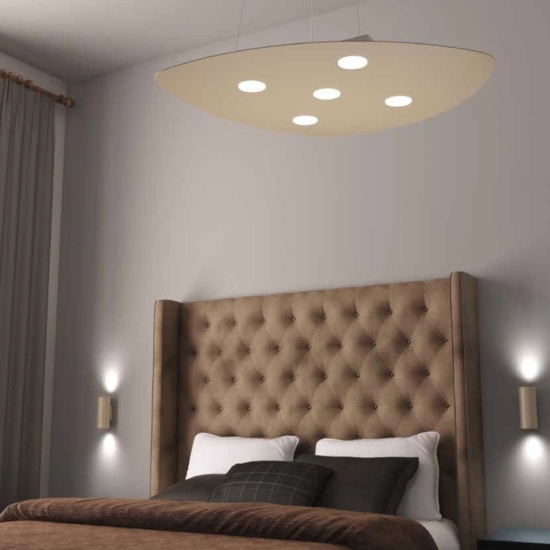 Lampadario moderno toplight shape sabbia design tondo