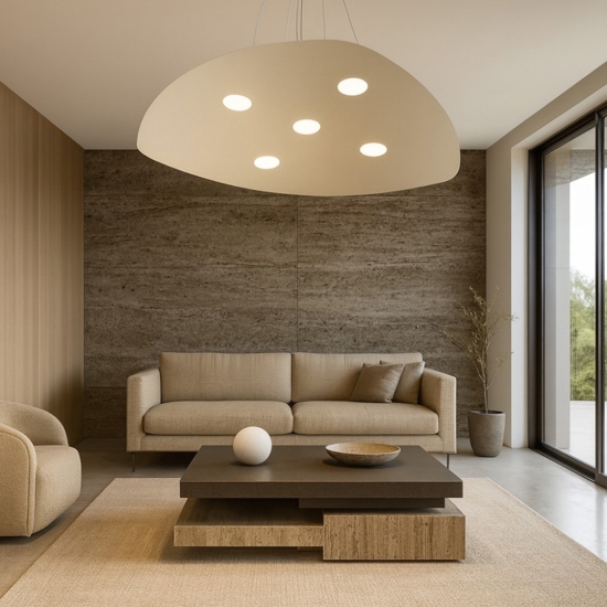 Lampadario moderno toplight shape sabbia design tondo