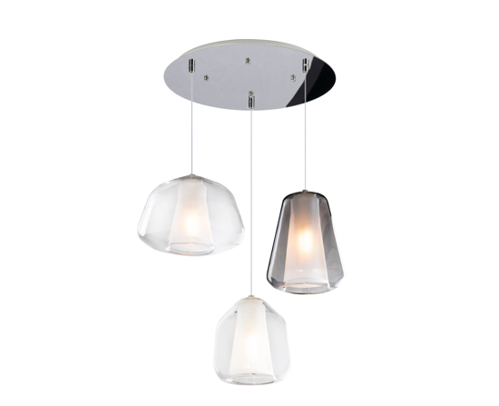 Lampadario per soggiorno grappolo 3 luci top light