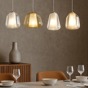 Lampadario moderno oro soggiorno vetri bianco ambra