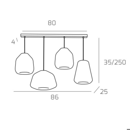 Lampadario moderno oro soggiorno vetri bianco ambra