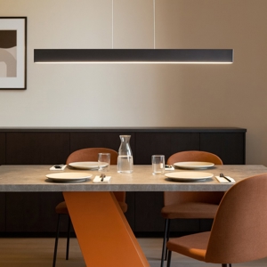 Desk sp ideal lux nero lampadario led 32w 3000k per tavolo